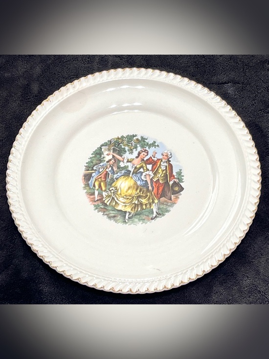 Harker Pottery Other - Vintage Harker Pottery 22K Gold Courting Couple Plate USA
